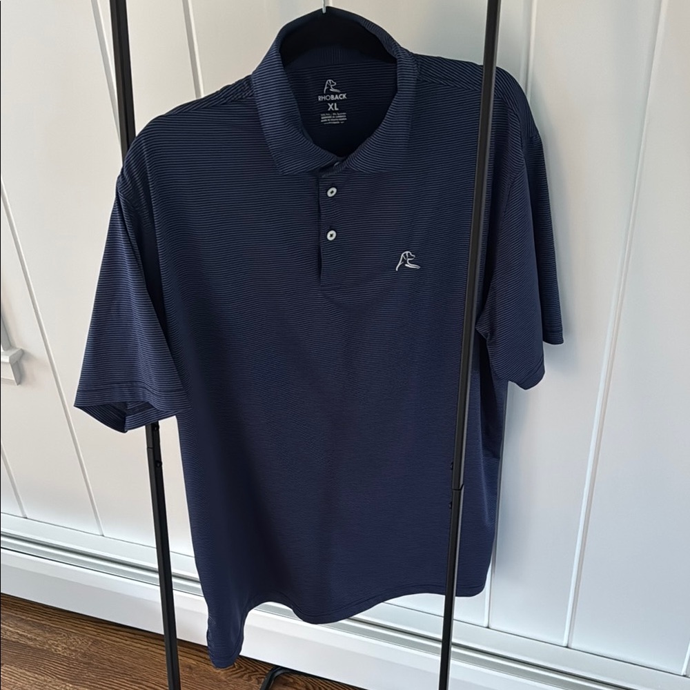Rhoback Navy Blue Polo Shirt in XL!
